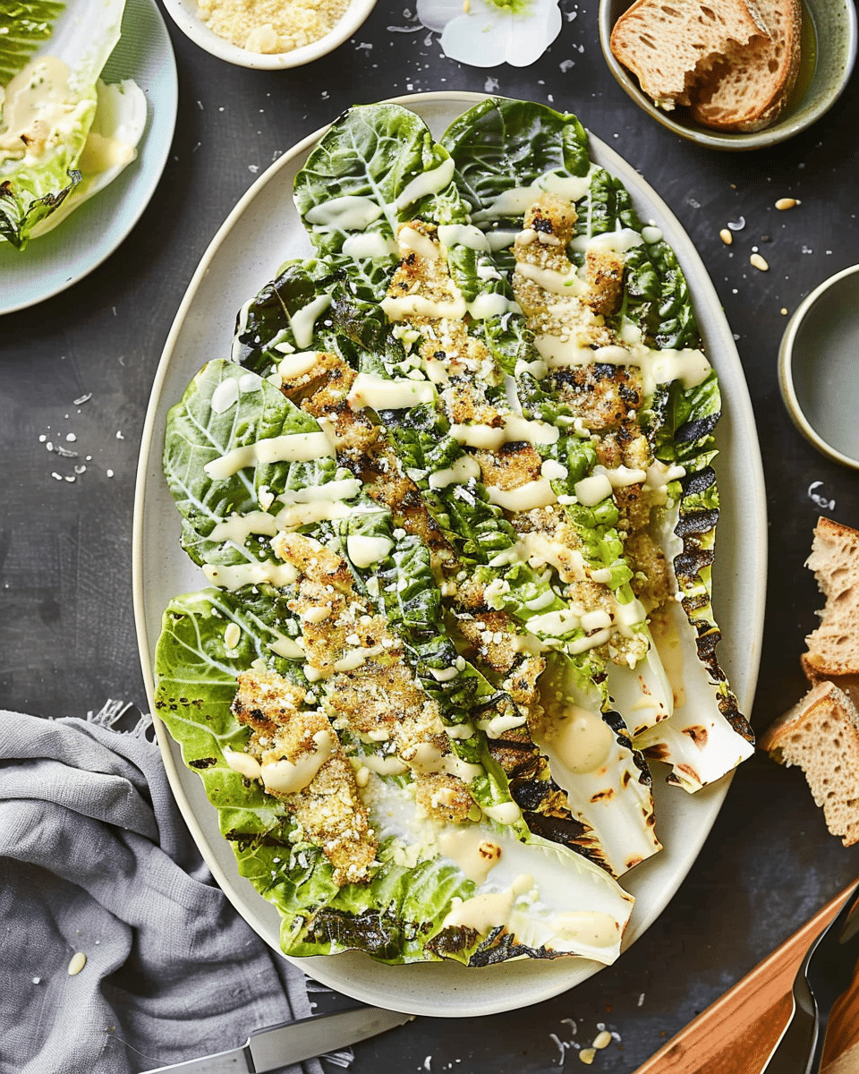 Grilled Romaine Caesar Salad