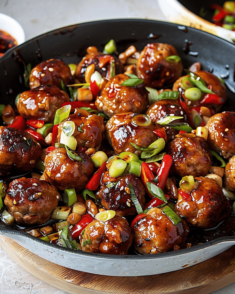 Kung Pao Chicken Meatballs