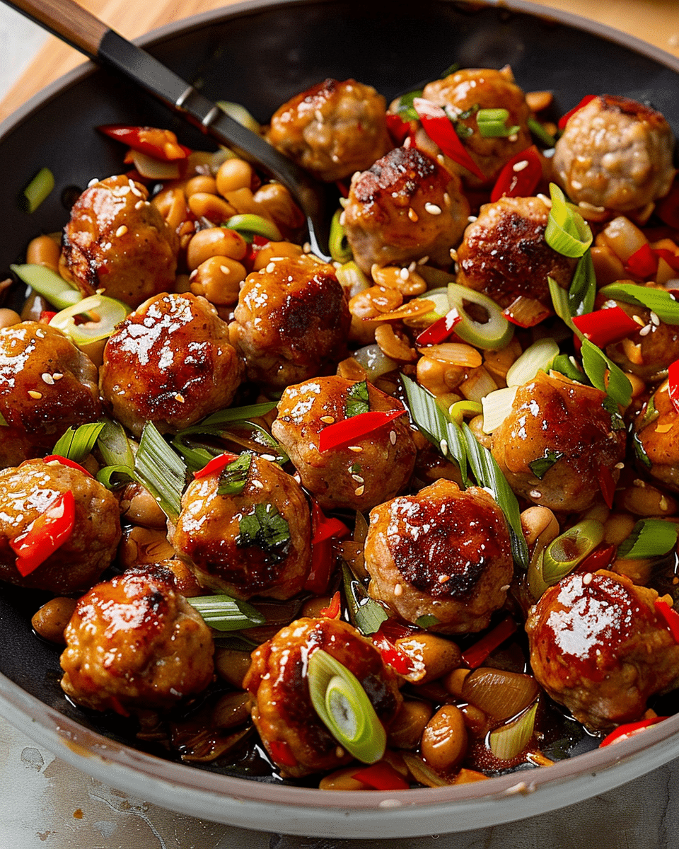 Kung Pao Chicken Meatballs
