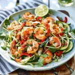 Lemongrass Prawns with Zucchini Salad