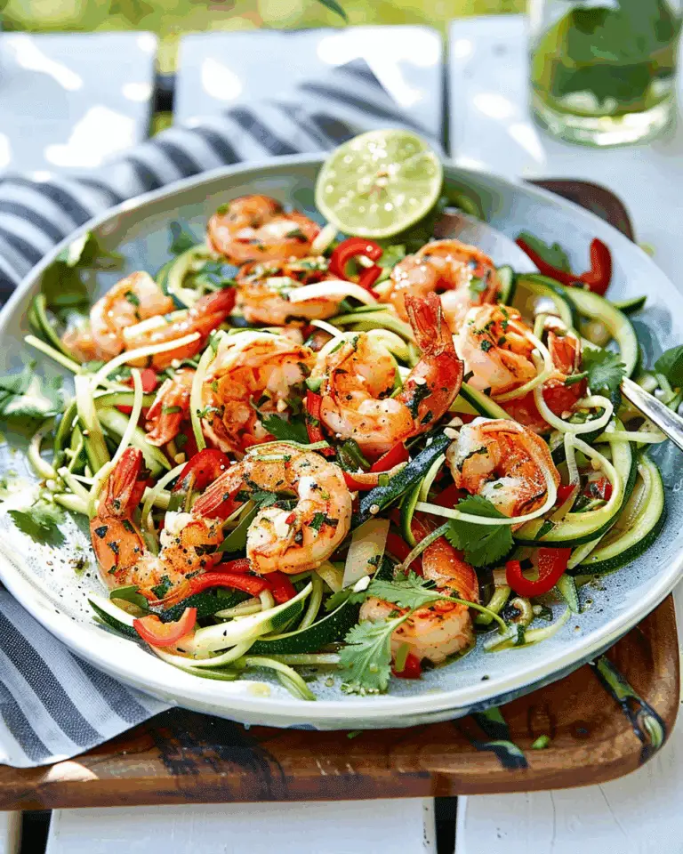 Lemongrass Prawns with Zucchini Salad