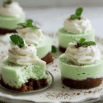 Mini Mint Drop Cheesecakes