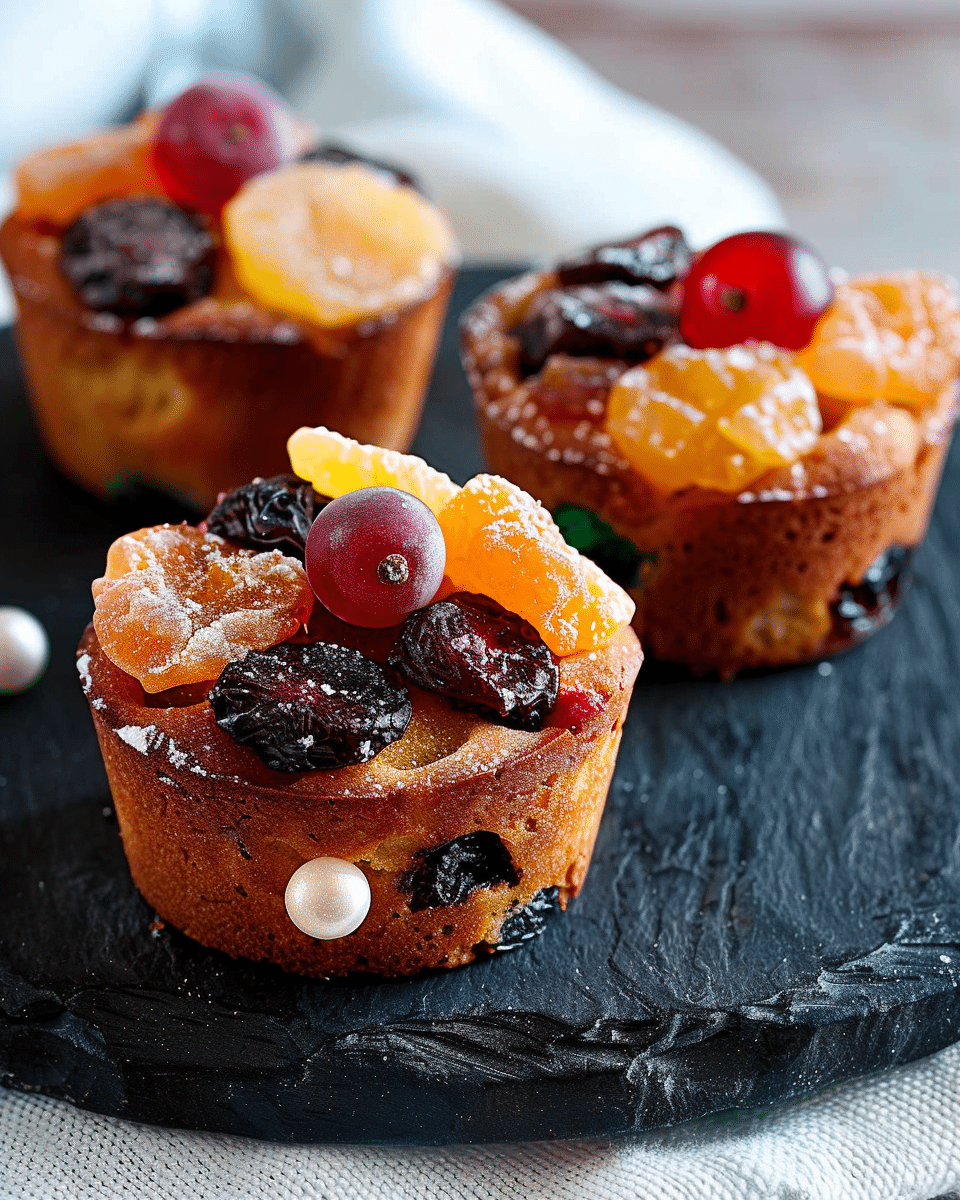 Mini Glace Fruit Cakes