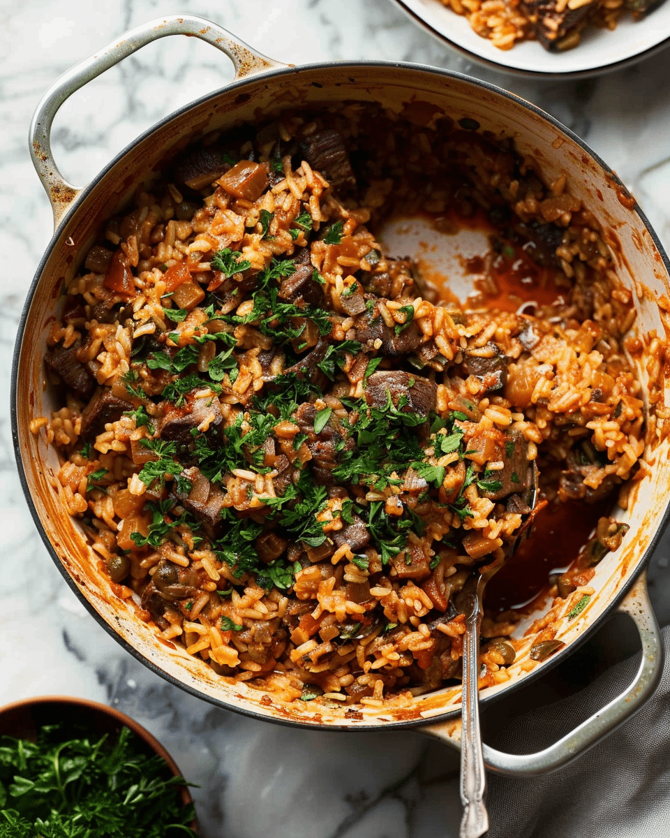 Moussaka Beef Rice Pilaf