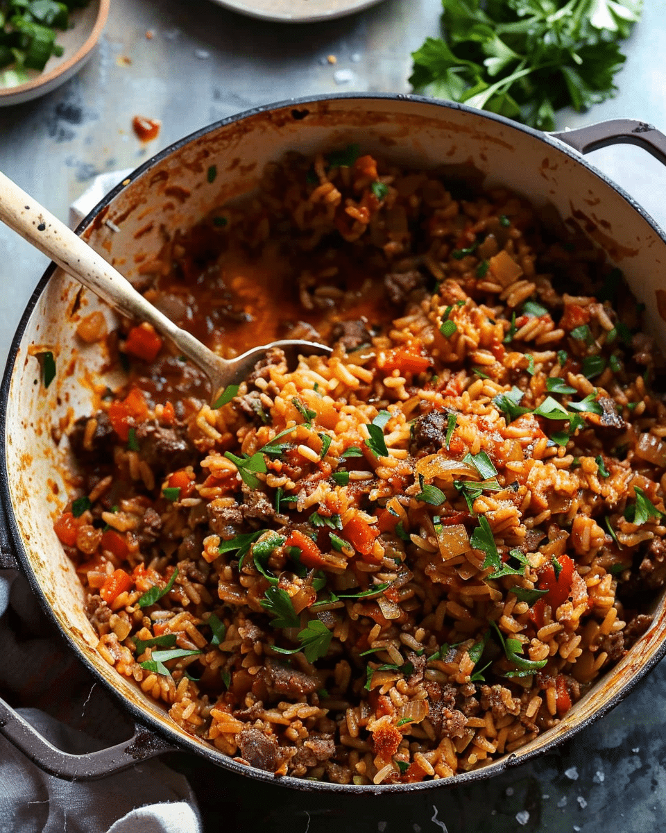 Moussaka Beef Rice Pilaf