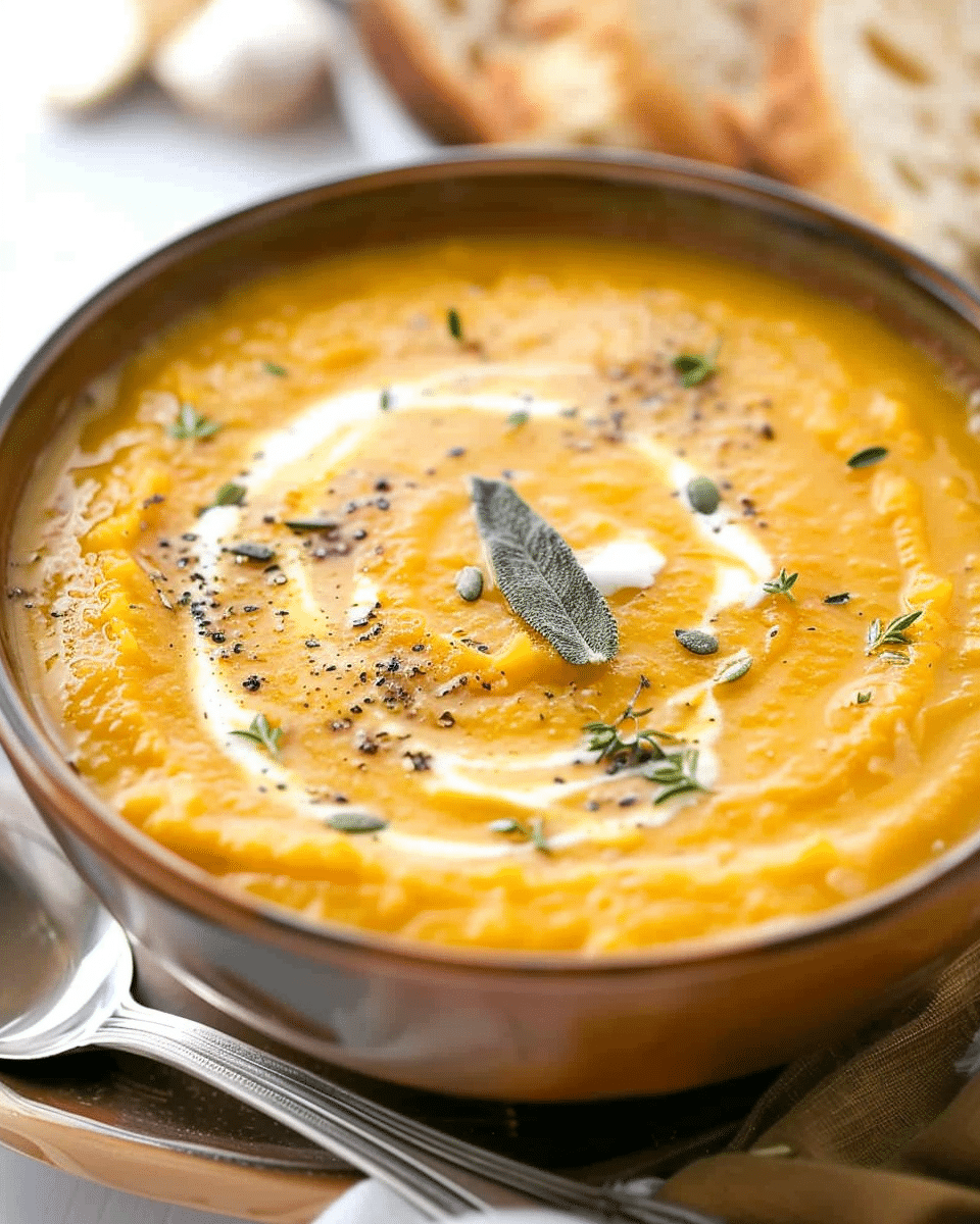 No Chop Roast Pumpkin Soup