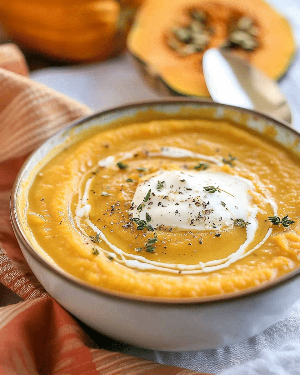 No Chop Roast Pumpkin Soup