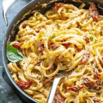 One Pot Creamy Sun Dried Tomato Pasta