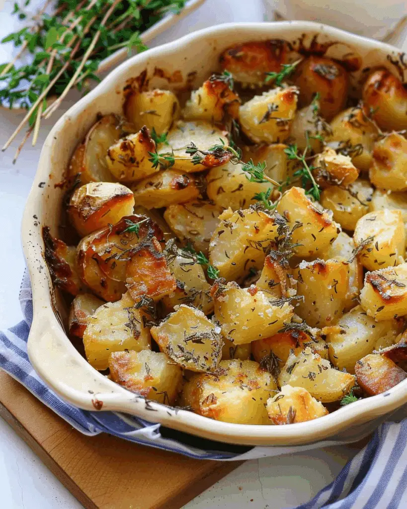 Crunchy Parmentier Potatoes {with Garlic and Herbs}