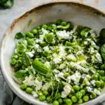 Peas Courgette and Ricotta