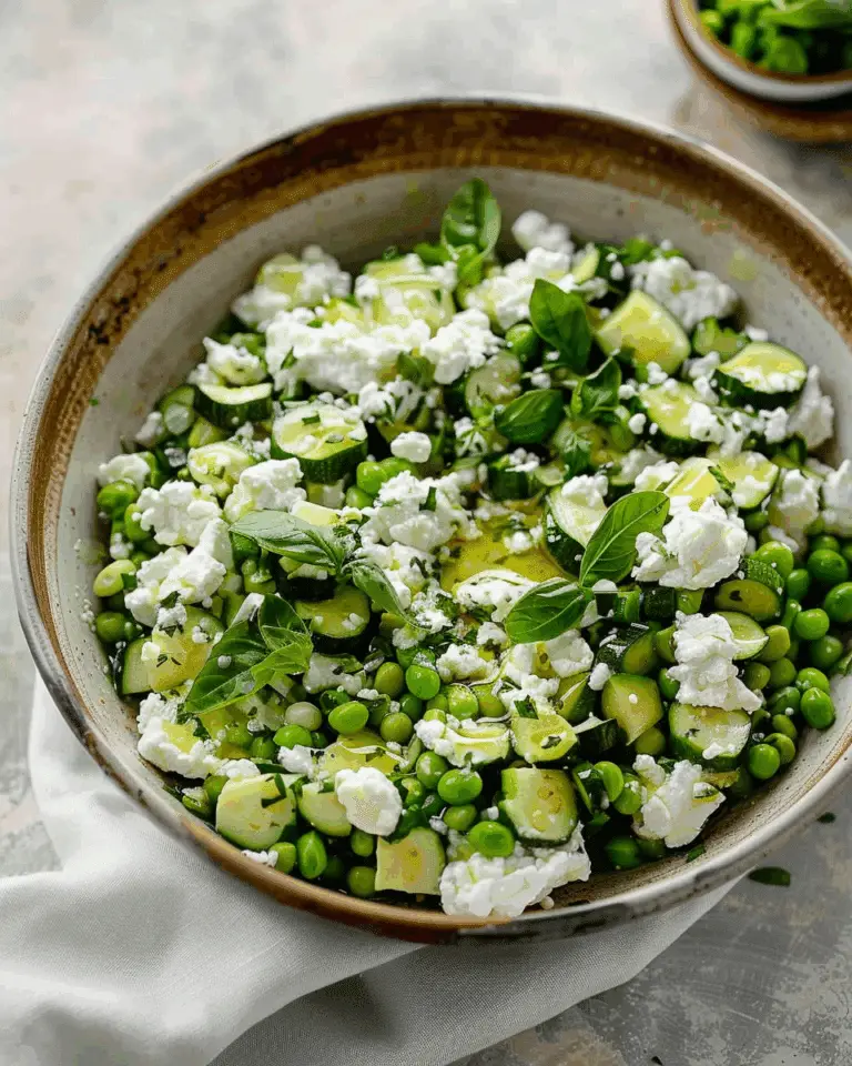 Peas Courgette and Ricotta