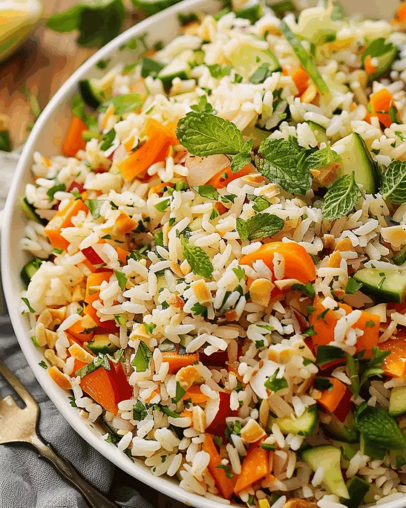 Rice Salad {with Nutty Zesty Dressing}