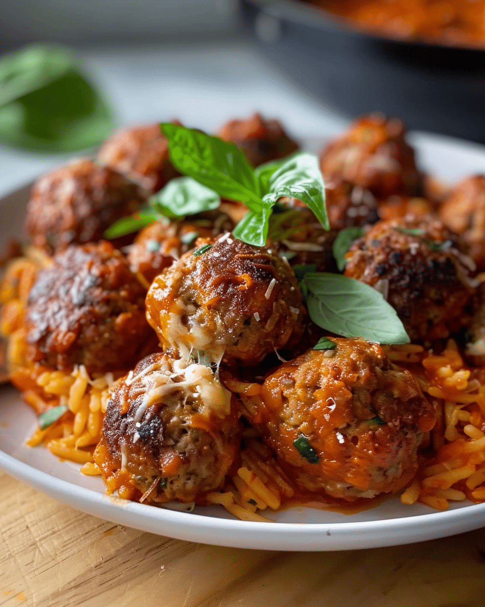 Risoni Mozzarella Meatballs