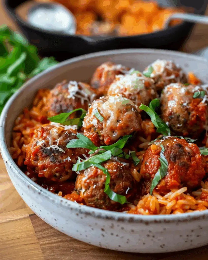 Risoni Mozzarella Meatballs