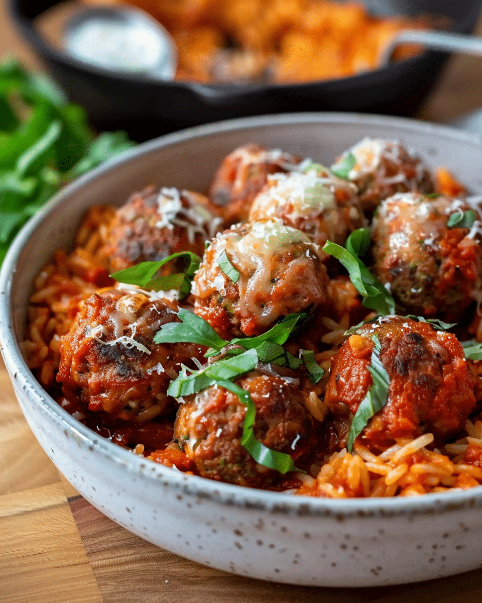 Risoni Mozzarella Meatballs