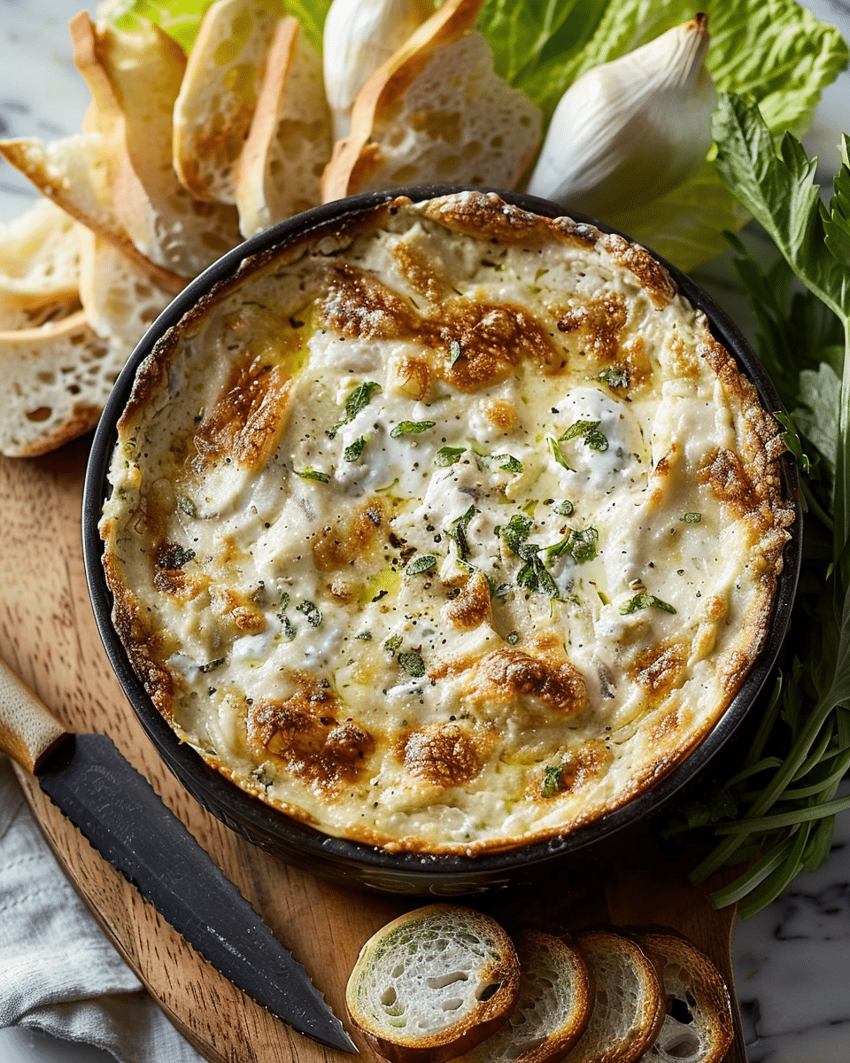 Roasted Shallot & Garlic Caesar Dip