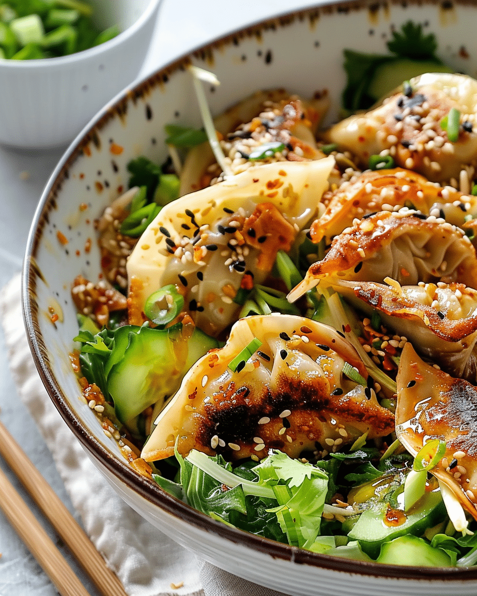 Sesame-Soy Dumpling Salad