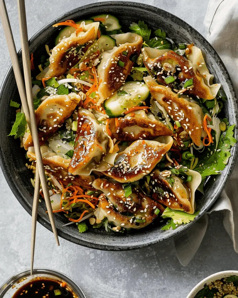 Sesame-Soy Dumpling Salad