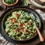 Spinach Spaetzle with Cream and Speck