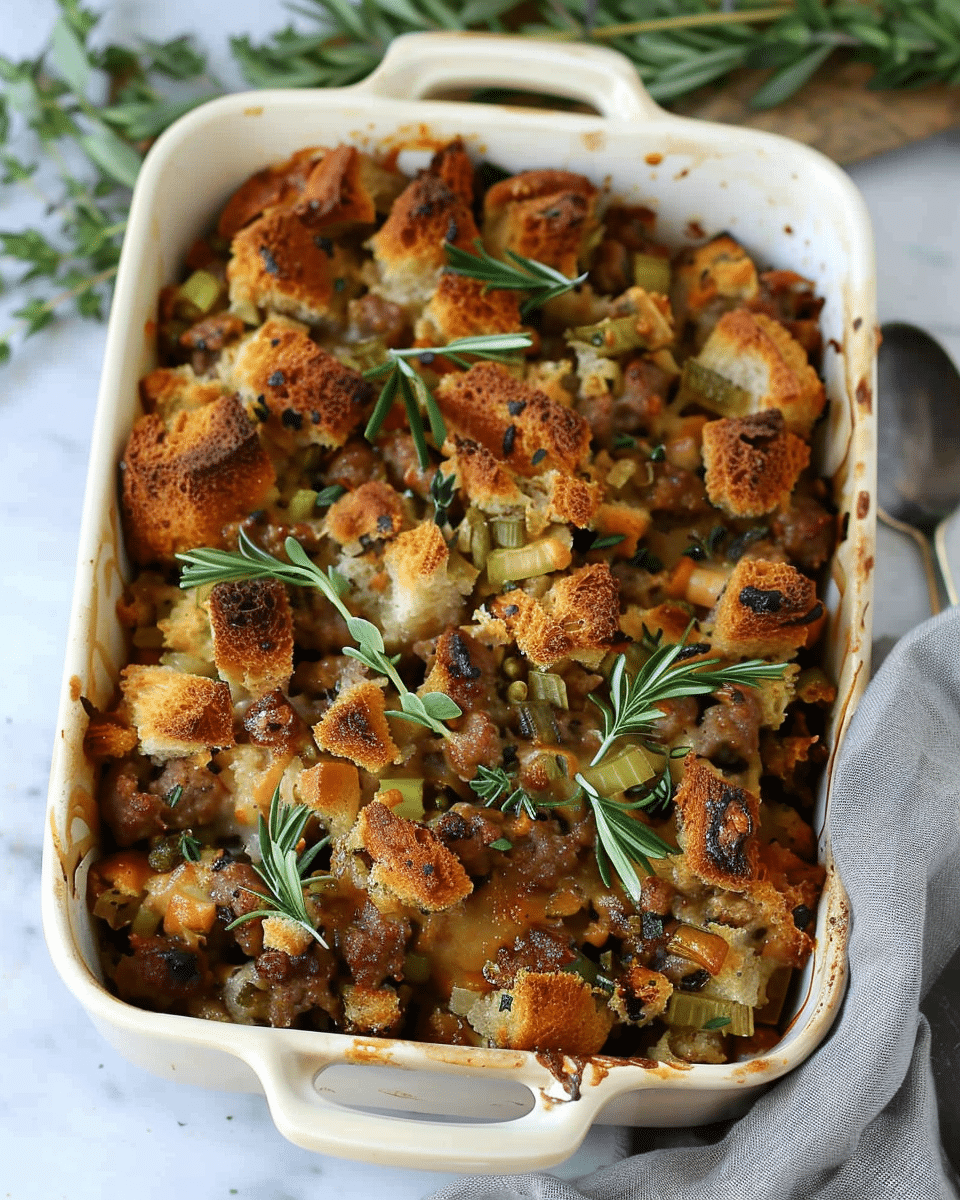 The Best Stuffing Recipe {with Sausage Meat}