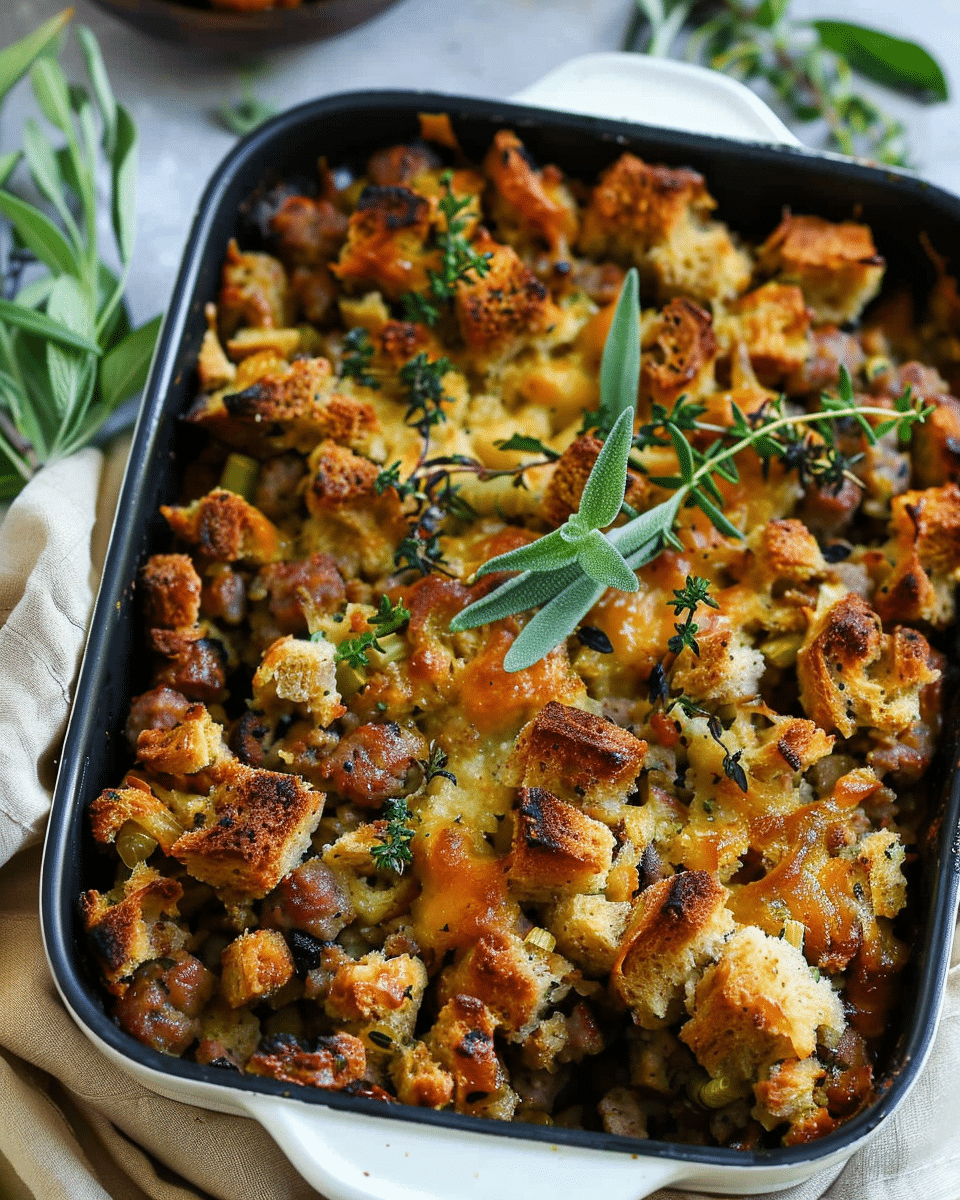 The Best Stuffing Recipe {with Sausage Meat}