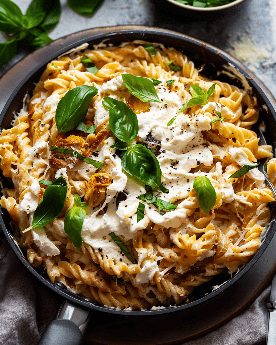 Whipped Ricotta One Pot Chicken Pasta