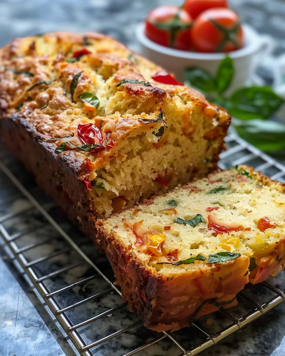 10-Minute Tomato Basil Quick Bread – Flavor Explosion!