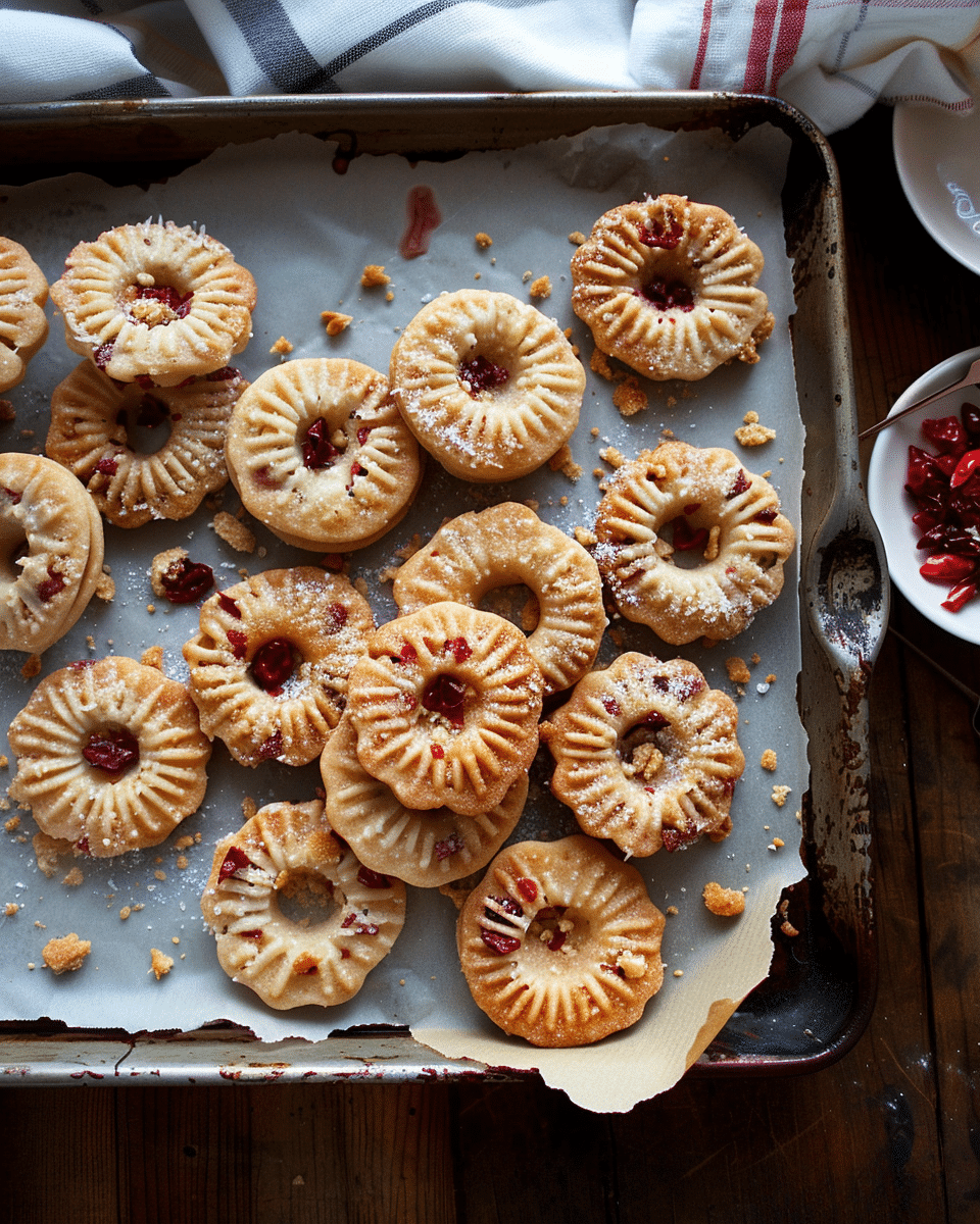 Cheddar Parmesan + Hot Red Pepper Linzer “Cookies”