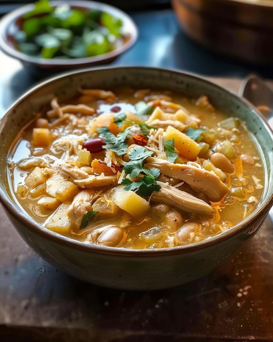 35-Minute White Cheddar Apple Chicken Chili