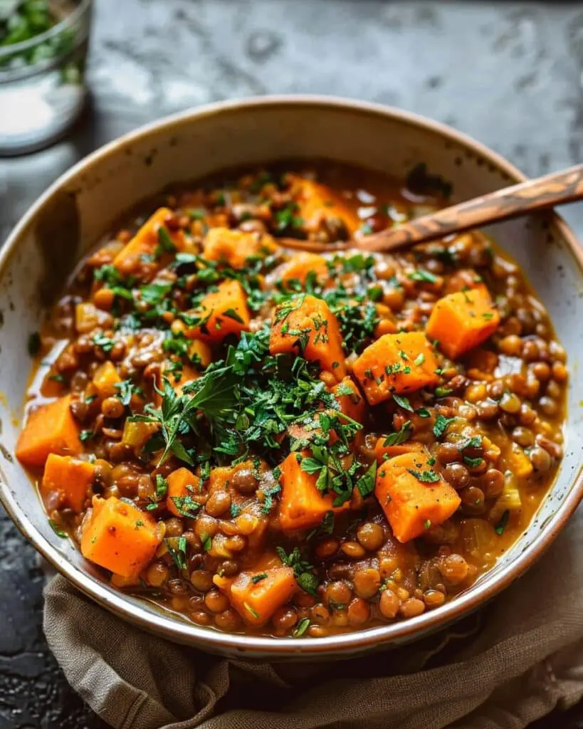 40-Minute Hearty Lentil and Sweet Potato Stew Recipe