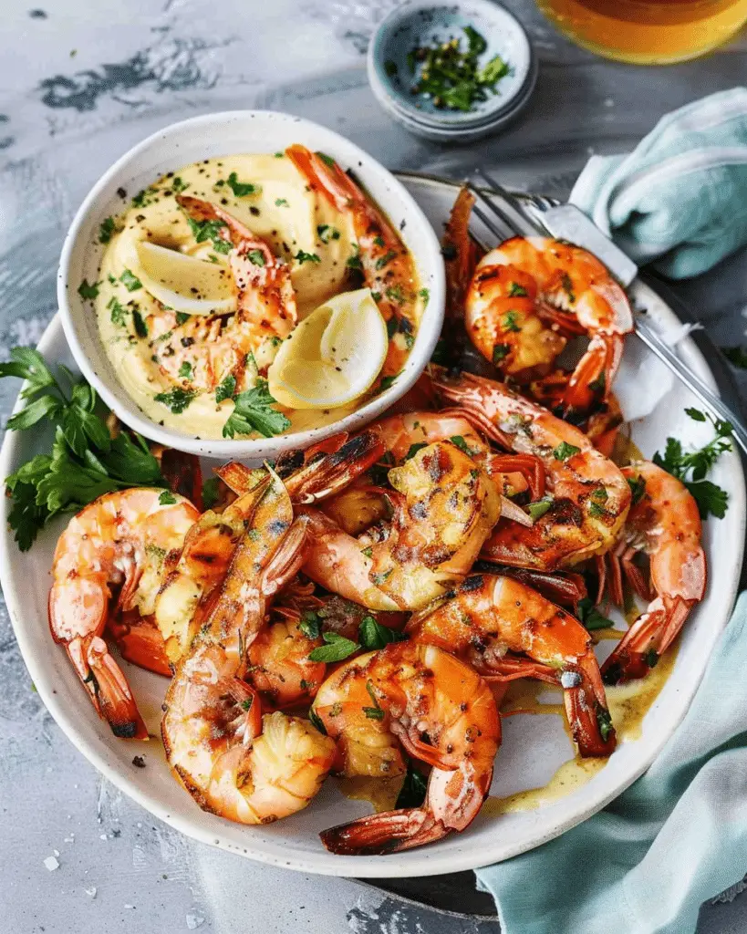 Barbecued Prawns with Cheat’s Béarnaise