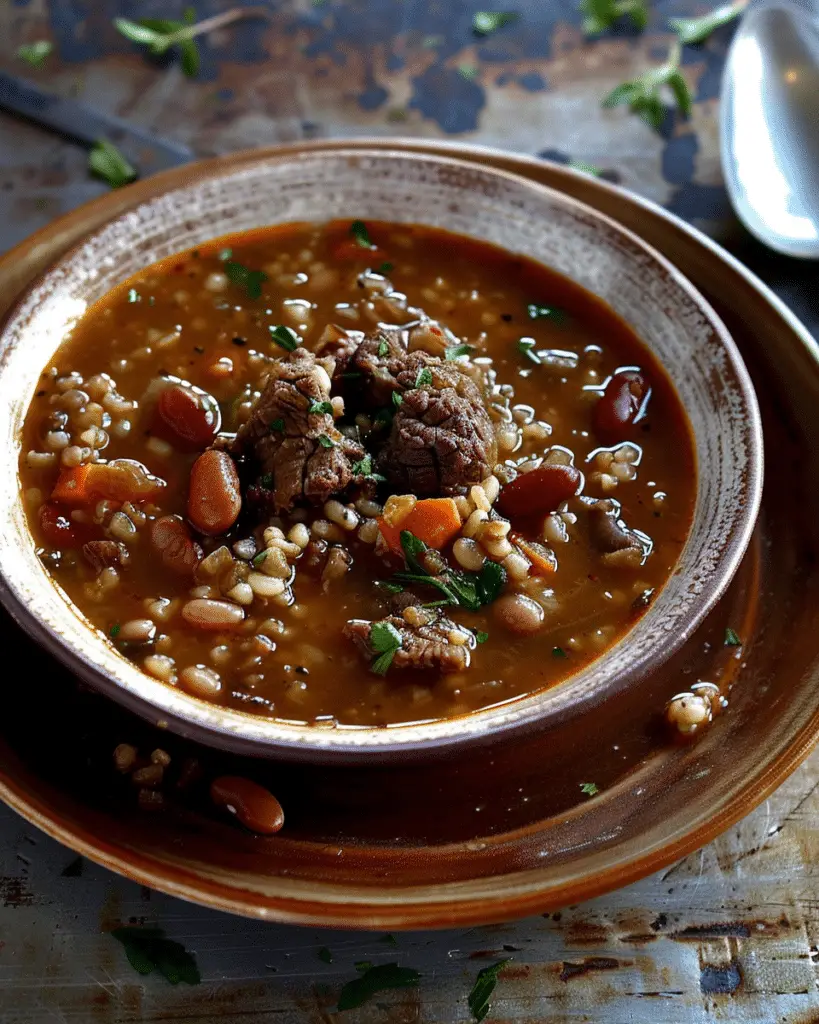 Beef, Bean & Barley Soup