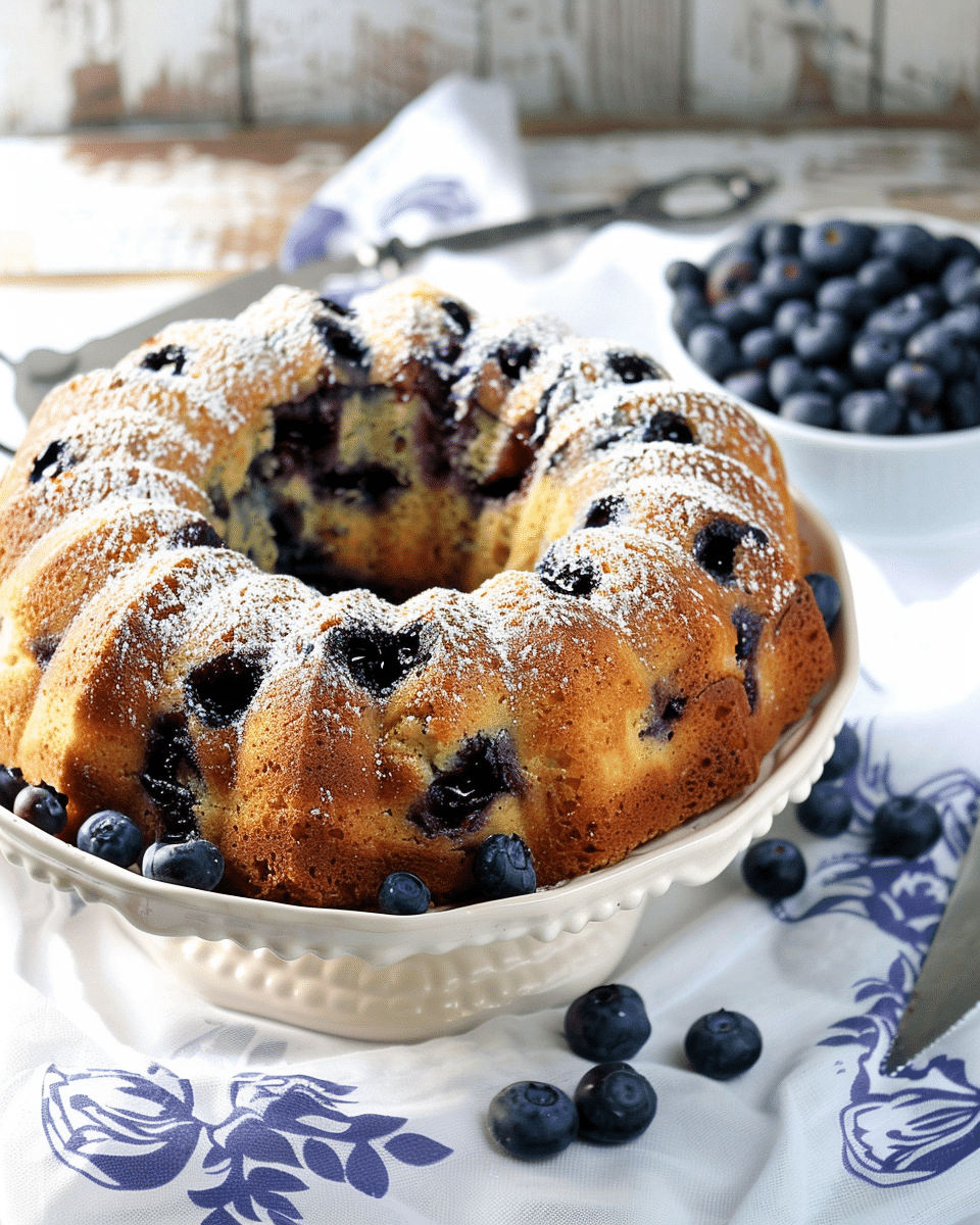 Blueberry Almond Bundt Cake