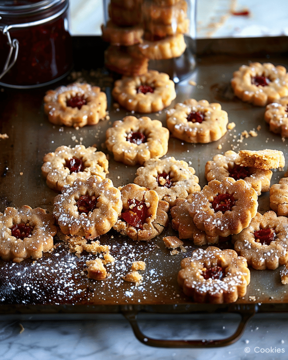 Cheddar Parmesan + Hot Red Pepper Linzer “Cookies”