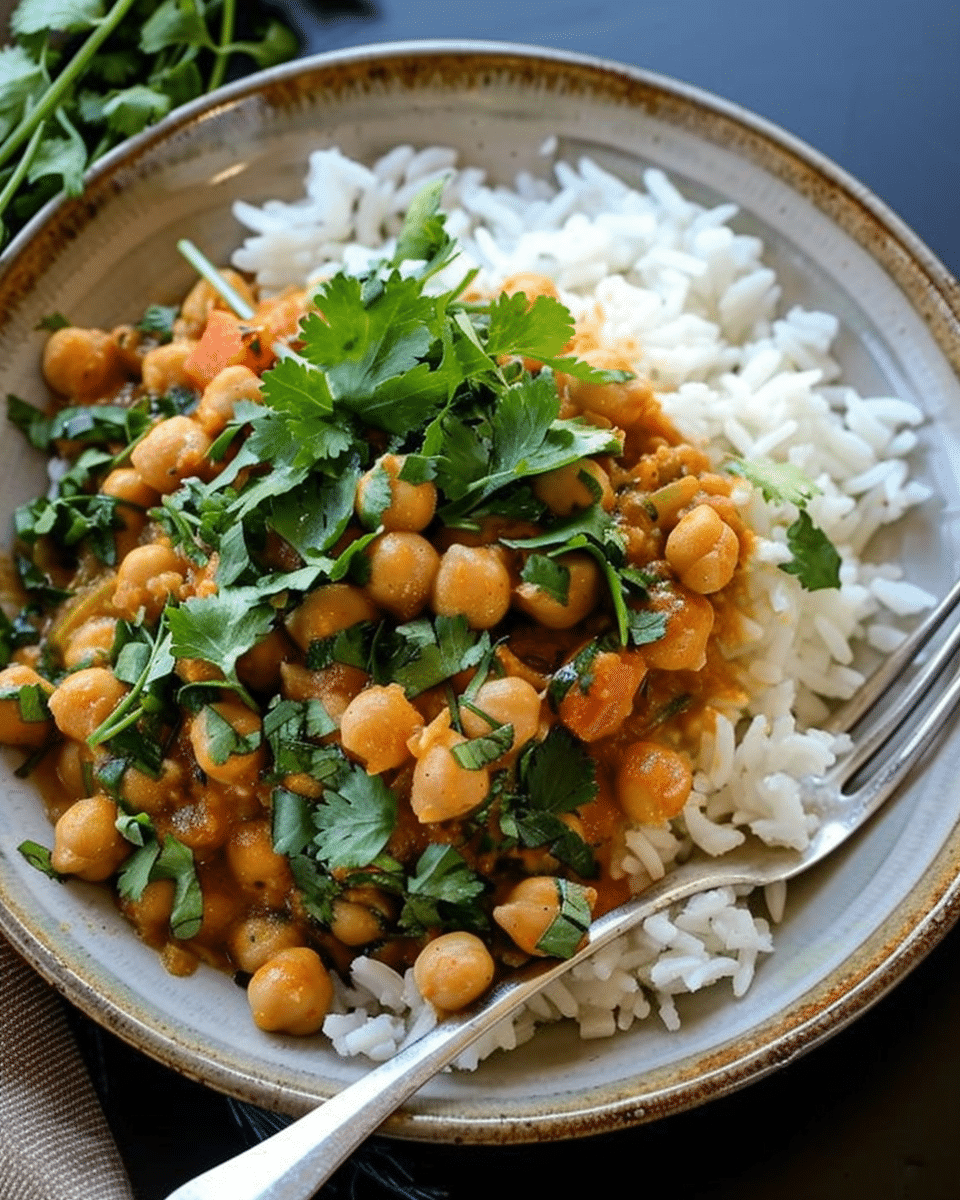 Chickpea Curry with Jasmine Rice (Vegetarian)