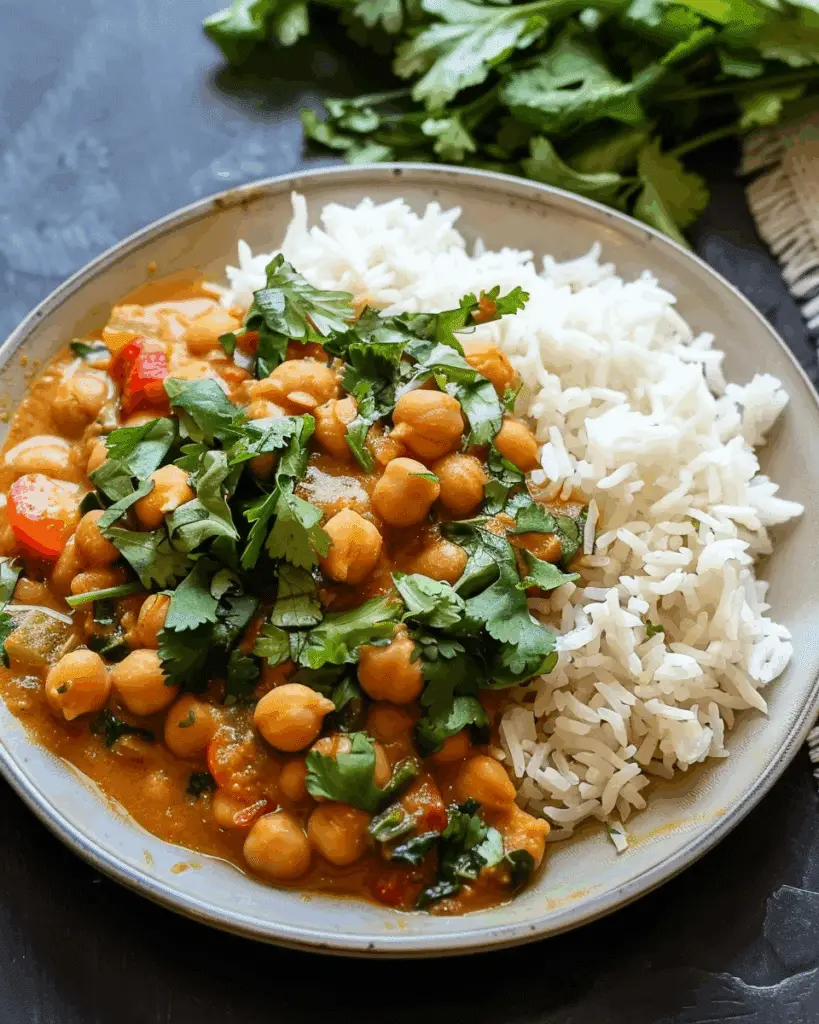 Chickpea Curry with Jasmine Rice (Vegetarian)