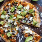 Chipotle Black Bean Pizza with Goat Cheese and Avocados