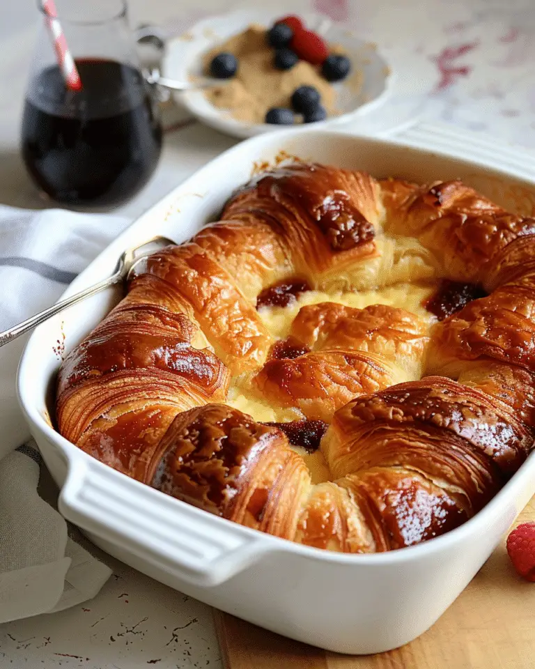 Croissant & Custard Casserole for 2