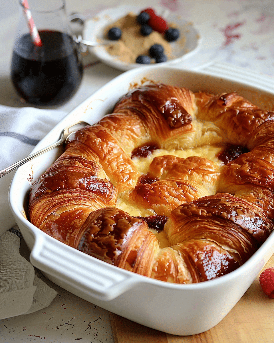 Croissant & Custard Casserole for 2