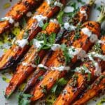 Harissa-roasted carrots with lemon yogurt