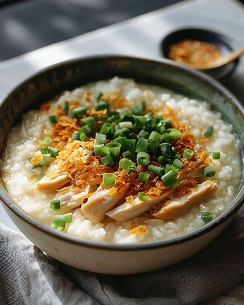 Hearty 30-Minute Ginger Garlic Chicken Congee Comfort