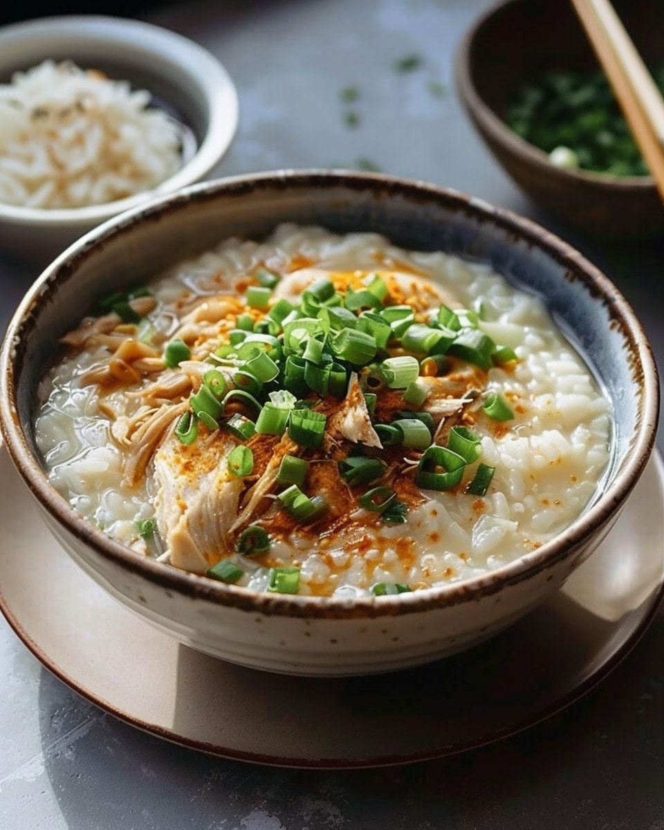 Hearty 30-Minute Ginger Garlic Chicken Congee Comfort