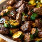 Juicy Garlic Butter Steak Bites with Zucchini in 25 Minutes