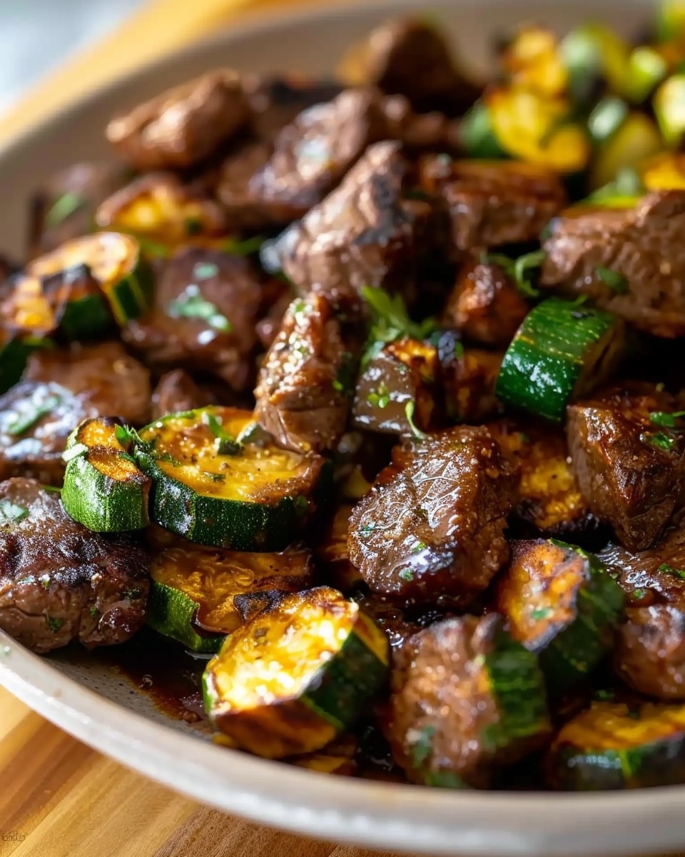 Juicy Garlic Butter Steak Bites with Zucchini in 25 Minutes