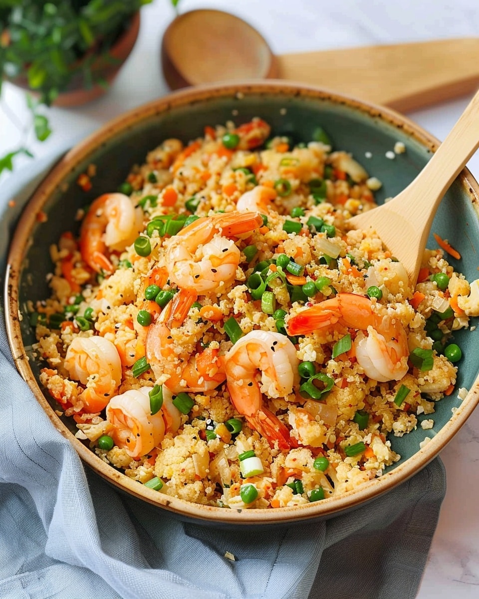 Keto Fried Cauliflower Rice with Shrimp