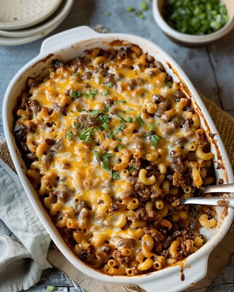 Mince, Macaroni & Bean Casserole
