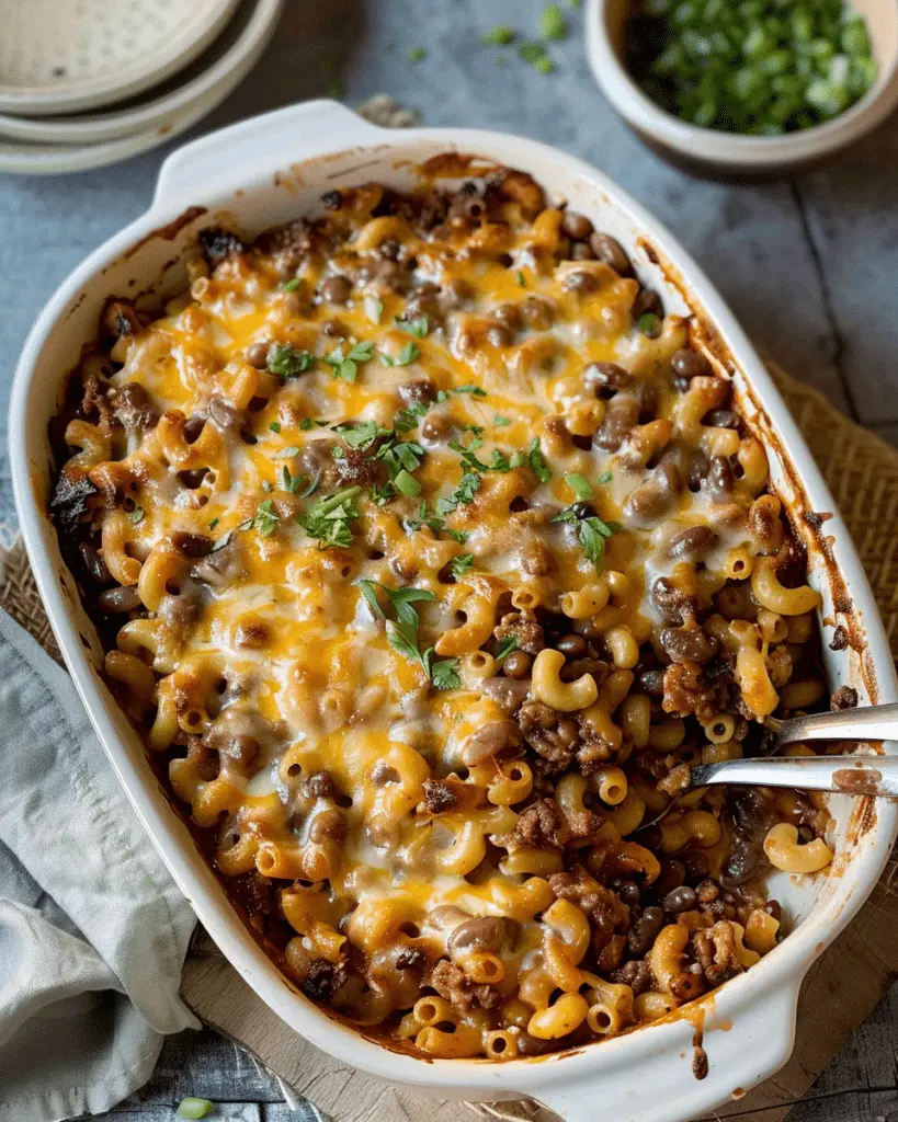 Mince, Macaroni & Bean Casserole