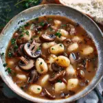 Mushroom Medley Soup with Mini Potato Gnocchi