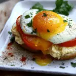 Open-Faced Tomato + Fried Egg Sandwich with Hollandaise