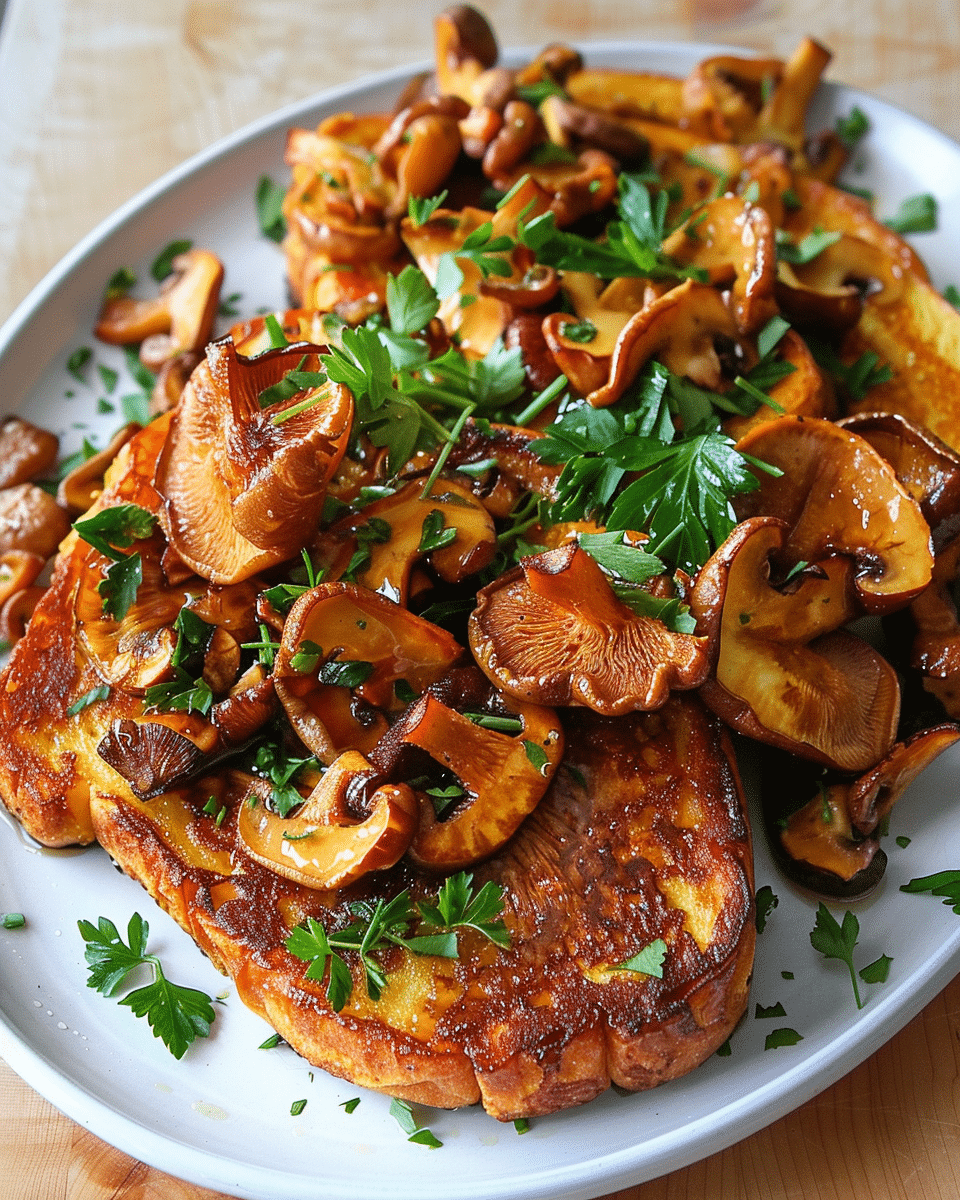 Savory French Toast with Chanterelles
